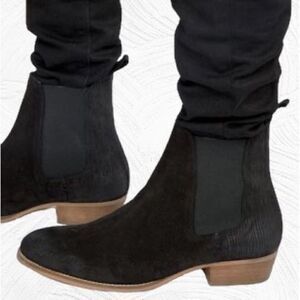 ASOS House of Hounds Keats Black Suede Leather Chelsea Boots